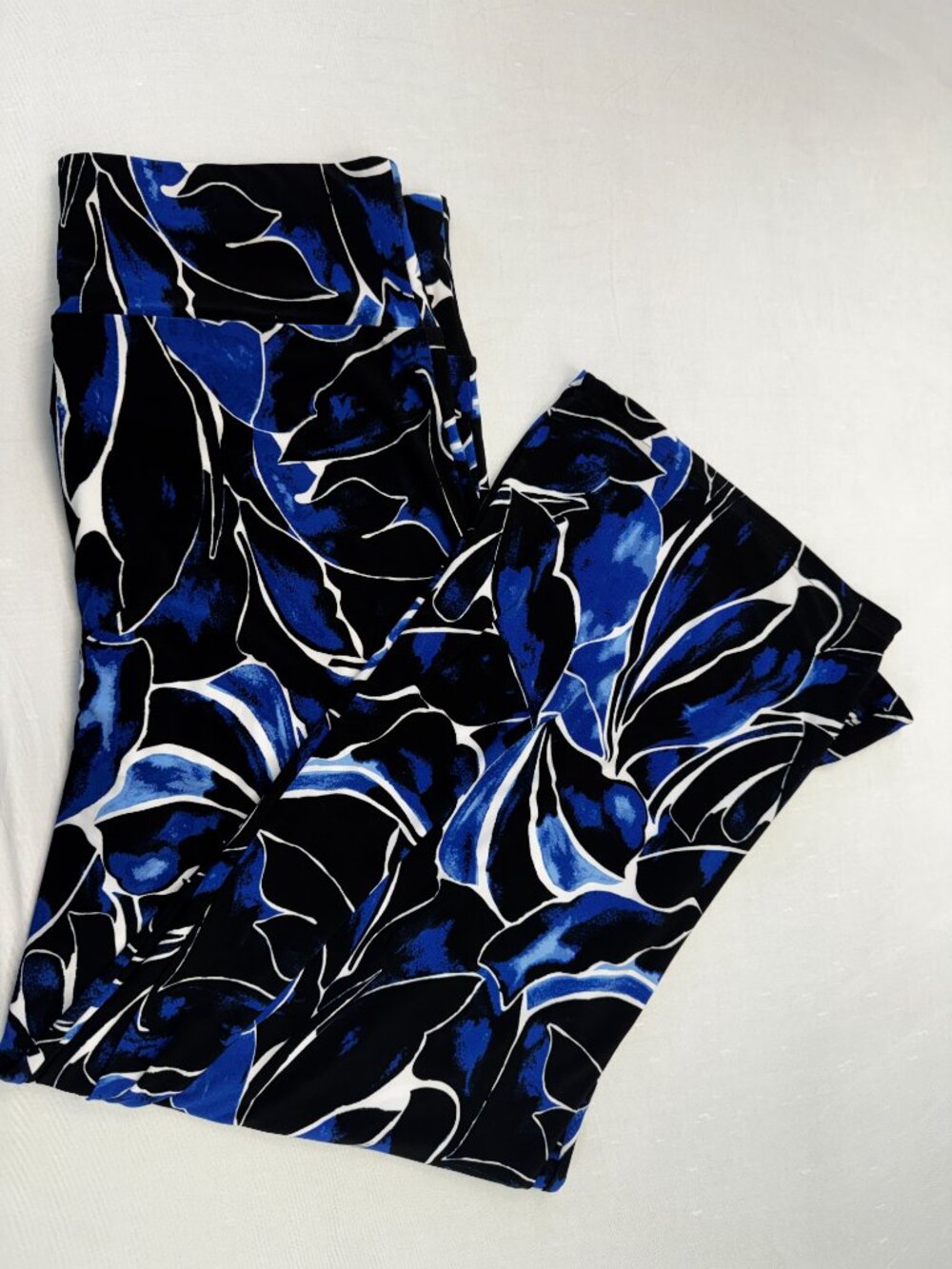 Anne Klein Black Palazzo Wide Leg Pants Stretchy Sz L NWT - Picture 4 of 9